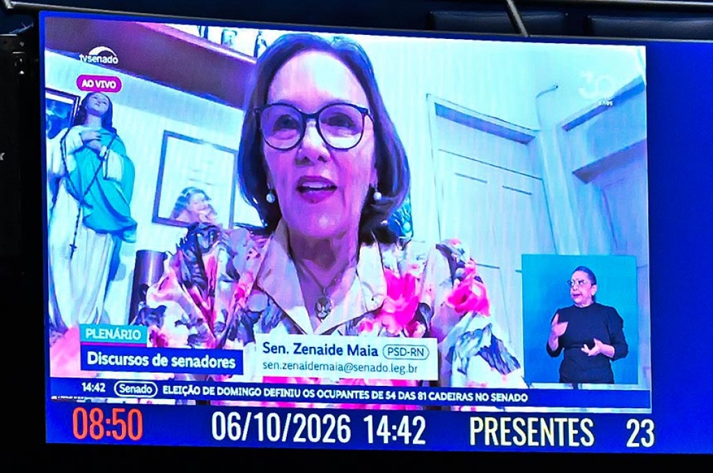 Zenaide Maia defende o fim da escala 6×1 e pede atenção para a vacinação de crianças